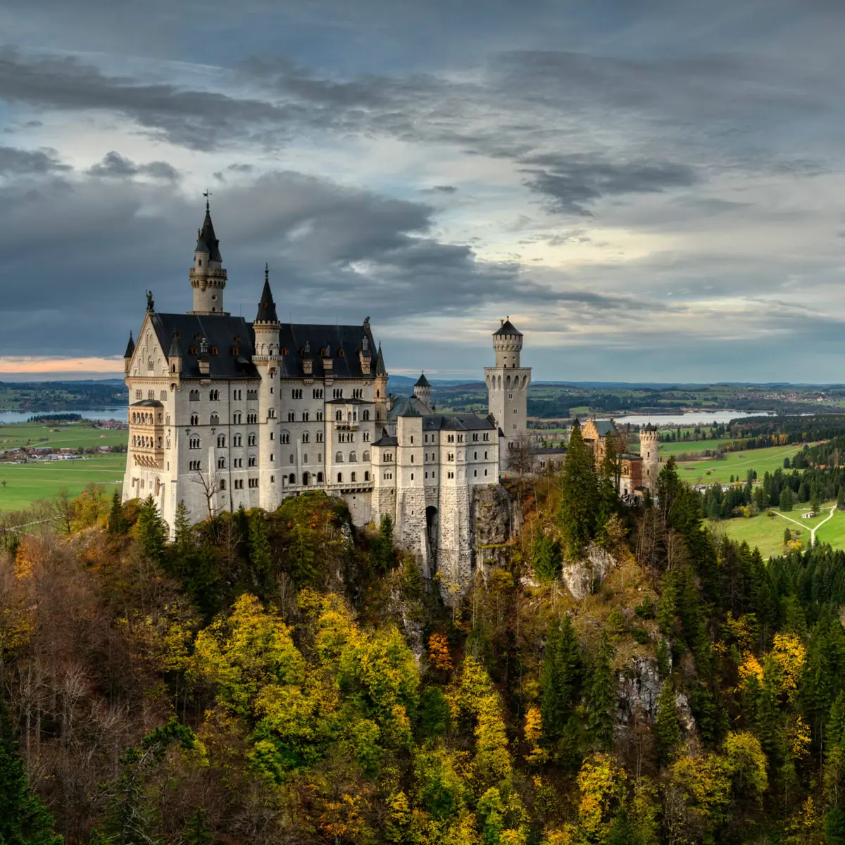 Schloss Neuschwanstein Ausblick von der Marienbrücke.