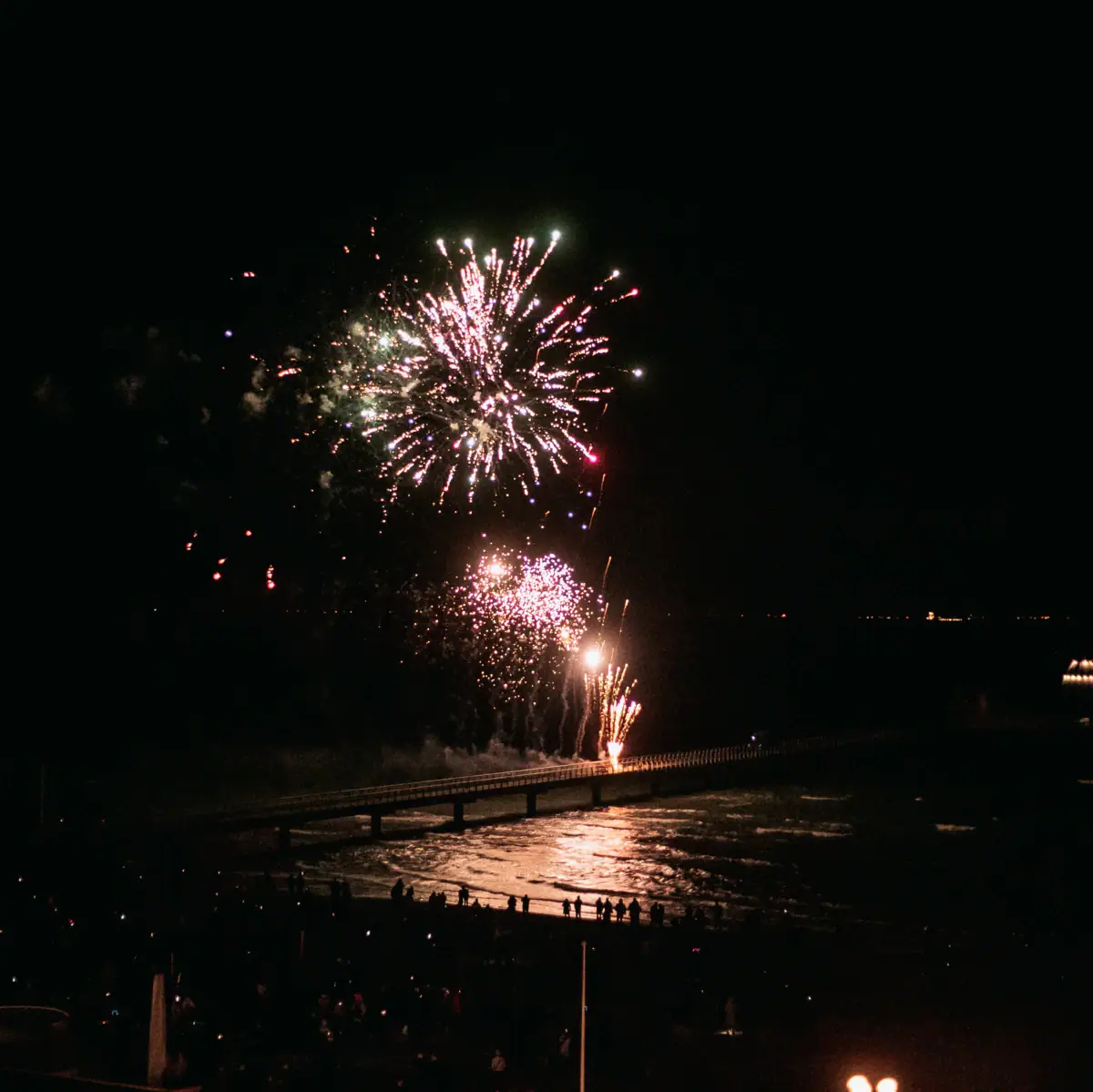 Feuerwerk am Nachthimmel