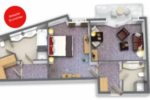 Grundriss einer Suite.