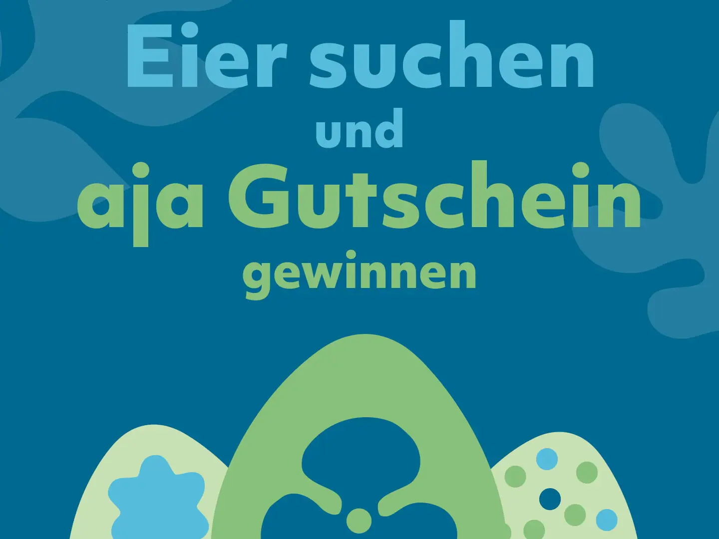 Bild mit Ostereiern und Hinweis auf Gewinnspiel