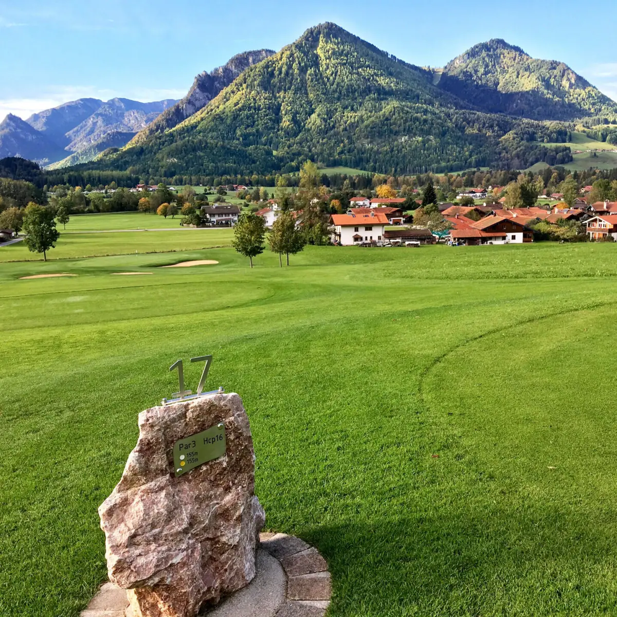 Golfplatz in Ruhpolding mit Blick in die Berge