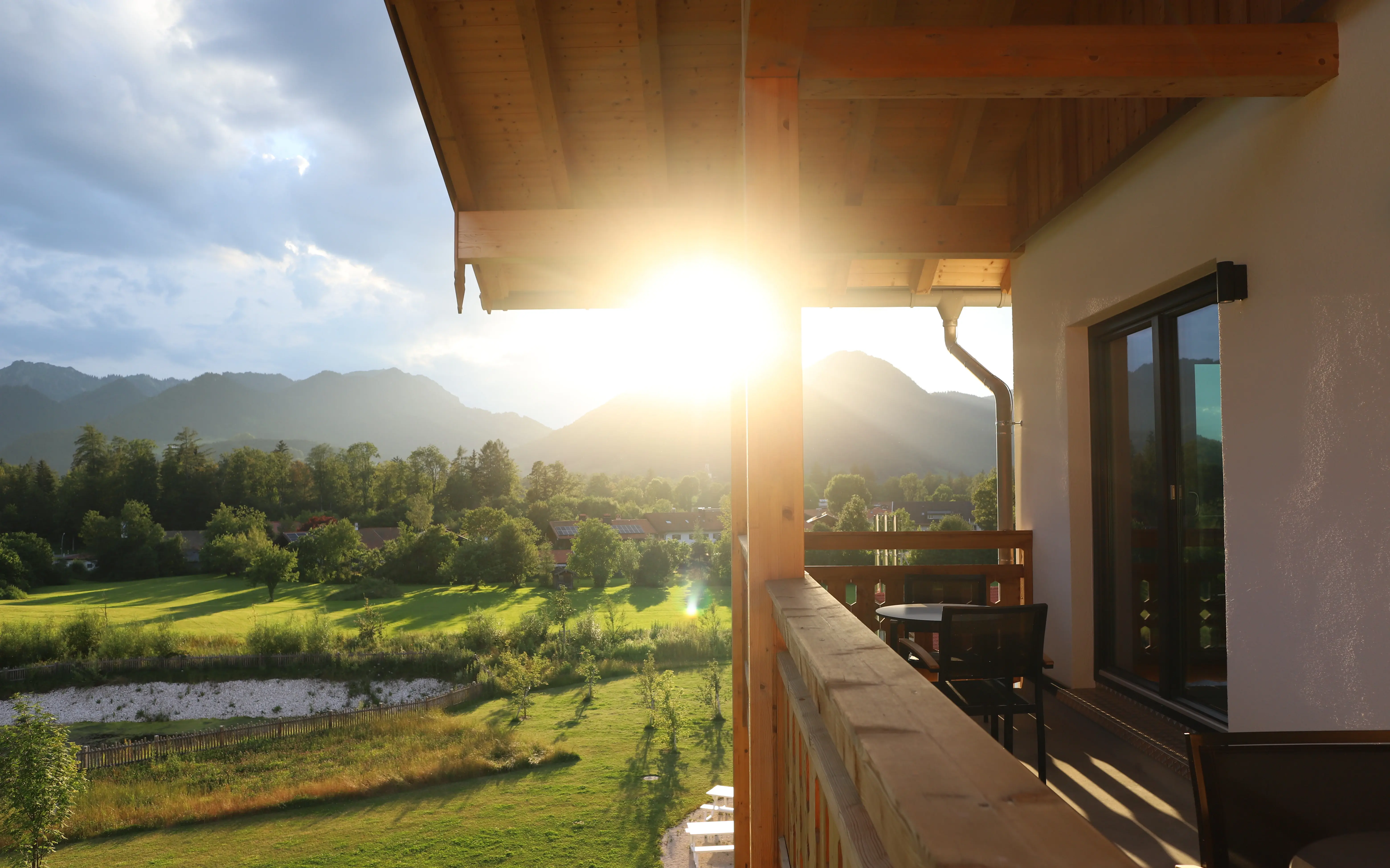 Vista dall'hotel a Ruhpolding